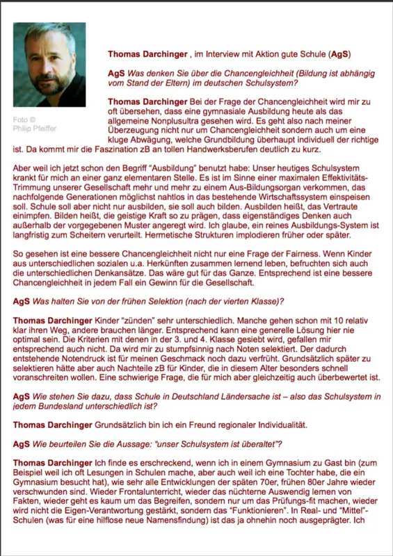 Aktion gute Schule: Interview für die Aktion gute Schule